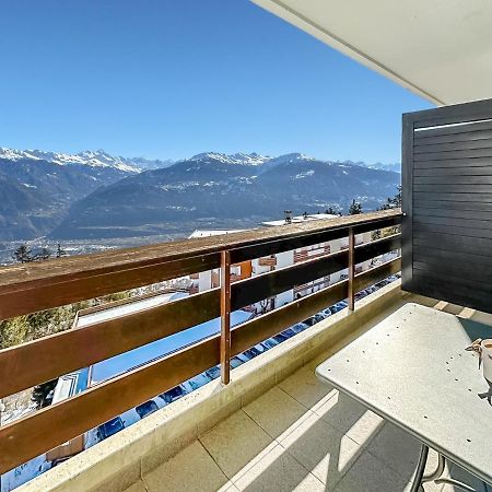 Ferienwohnung Pied-A-Terre In Crans-Montana, Pool And View - Swiss Alps Exterior foto